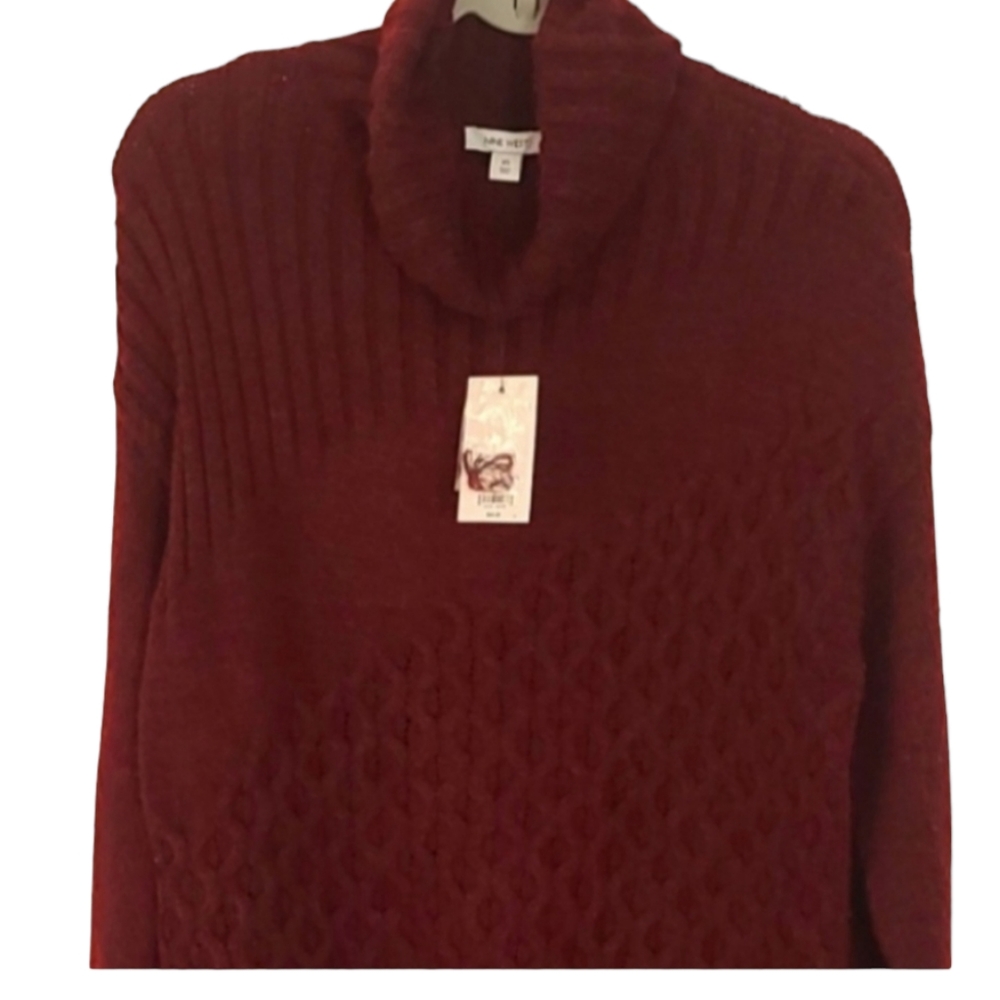 NINE WEST BRAND WOMEN'S PLUM COWL NECK SWEATER SIZE XS - Picture 2 of 13